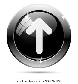 Up arrow icon. Internet button on white background. EPS10 vector 