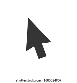 Arrow icon isolated. Black vector arrow. Flat arrow cursor