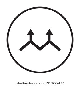  Arrow  icon, isolated. Flat design. 