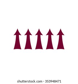   arrow   icon,  isolated. Flat  design.
