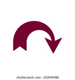   arrow   icon,  isolated. Flat  design.