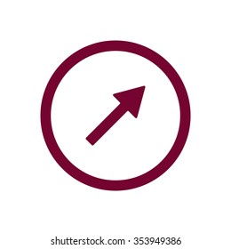   arrow   icon,  isolated. Flat  design.