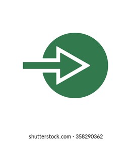   arrow    icon,  isolated. Flat  design.