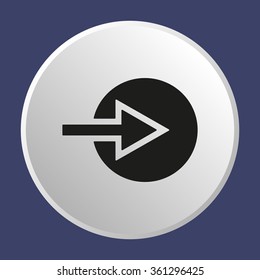 Arrow   icon,  isolated. Flat  design.