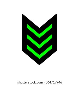   arrow   icon,  isolated. Flat  design.