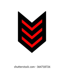 Arrow    icon,  isolated. Flat  design.