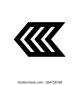 Arrow    icon,  isolated. Flat  design.