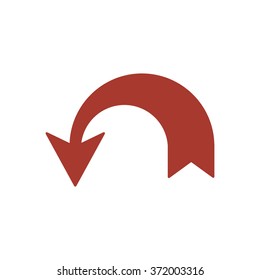   arrow   icon,  isolated. Flat  design.