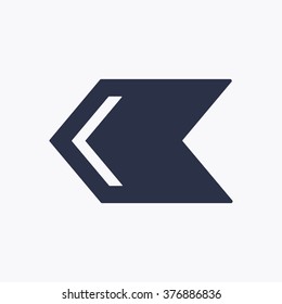   arrow   icon,  isolated. Flat  design.