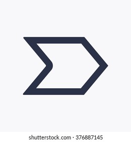  arrow   icon,  isolated. Flat  design.