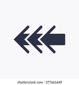  Arrow   icon,  isolated. Flat  design.