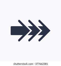  Arrow   icon,  isolated. Flat  design.
