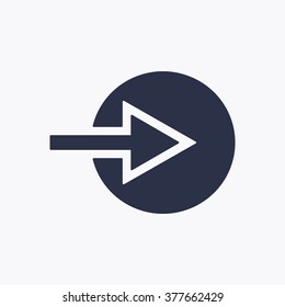 Arrow   icon,  isolated. Flat  design.