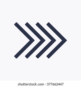  Arrow   icon,  isolated. Flat  design.