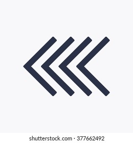  Arrow   icon,  isolated. Flat  design.