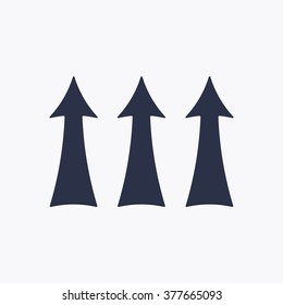  Arrow   icon,  isolated. Flat  design.