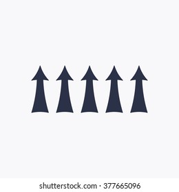  Arrow    icon,  isolated. Flat  design.
