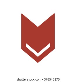 Arrow  icon,  isolated. Flat  design.