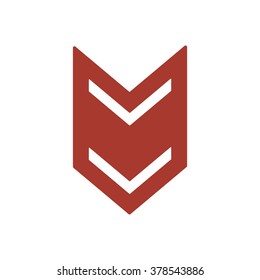  arrow  icon,  isolated. Flat  design.