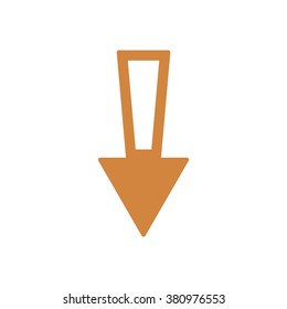  Arrow  icon,  isolated. Flat  design.