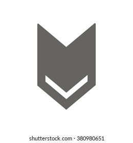   arrow  icon,  isolated. Flat  design.