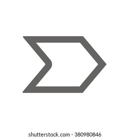   arrow  icon,  isolated. Flat  design.