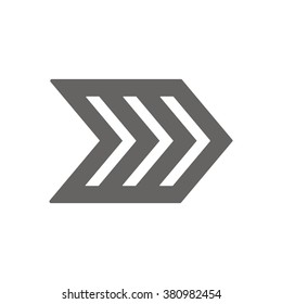   arrow  icon,  isolated. Flat  design.