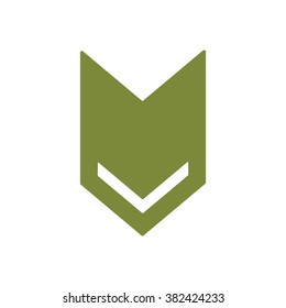  arrow  icon,  isolated. Flat  design.