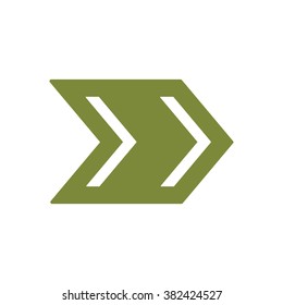   arrow  icon,  isolated. Flat  design.