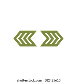   arrow   icon,  isolated. Flat  design.