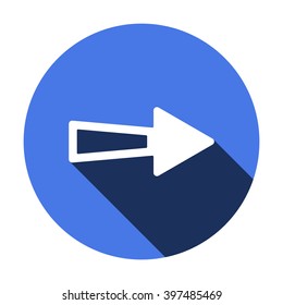 Arrow   icon,  isolated. Flat  design.