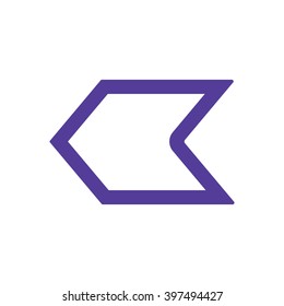 Arrow   icon,  isolated. Flat  design.
