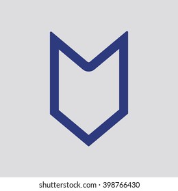 Arrow  icon,  isolated. Flat  design.