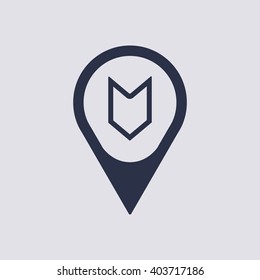  Arrow  icon,  isolated. Flat  design.