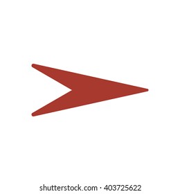 Arrow  icon,  isolated. Flat  design.