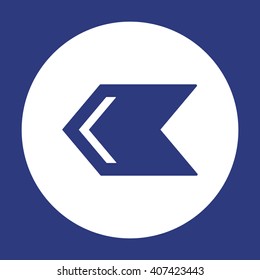 Arrow  icon,  isolated. Flat  design.