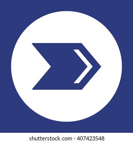 Arrow  icon,  isolated. Flat  design.