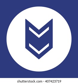 Arrow  icon,  isolated. Flat  design.