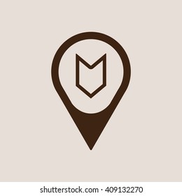 Arrow  icon,  isolated. Flat  design.