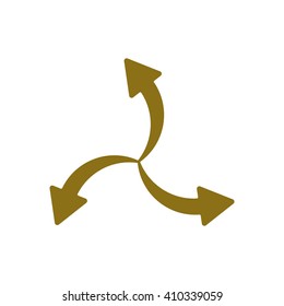 Arrow  icon,  isolated. Flat  design.