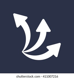 Arrow   icon,  isolated. Flat  design.