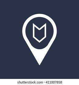 Arrow  icon,  isolated. Flat  design.