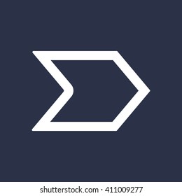 Arrow   icon,  isolated. Flat  design.