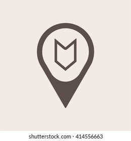 Arrow  icon,  isolated. Flat  design.