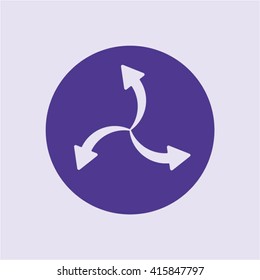 Arrow   icon,  isolated. Flat  design.