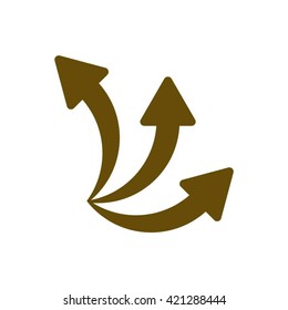 Arrow  icon,  isolated. Flat  design.