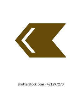 Arrow  icon,  isolated. Flat  design.