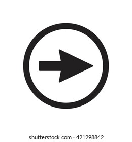 Arrow  icon,  isolated. Flat  design.