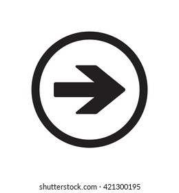 Arrow  icon,  isolated. Flat  design.