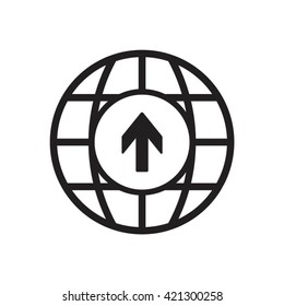 Arrow  icon,  isolated. Flat  design.